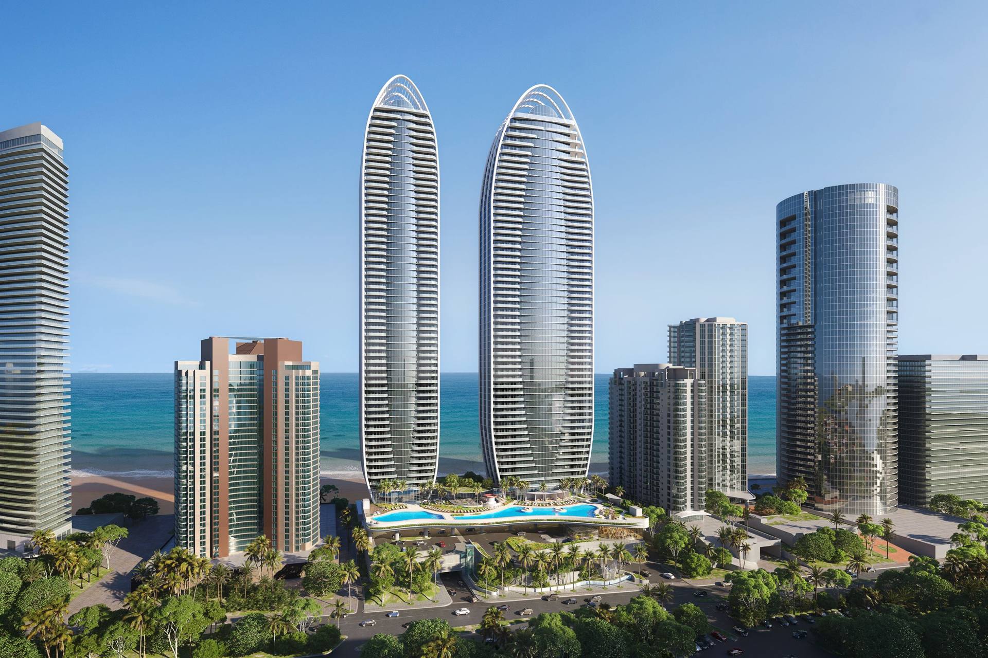 The North and South towers on the oceanfront, Sunny Isles Beach — The St. Regis Residences, Sunny Isles Beach (artist rendering)